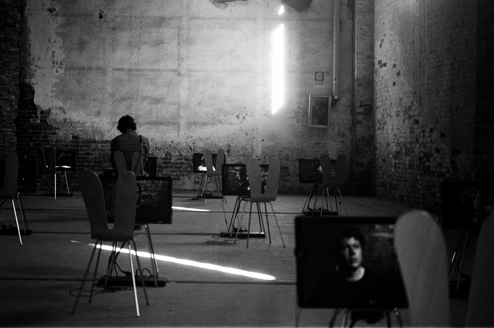 Venice biennale, black & white film